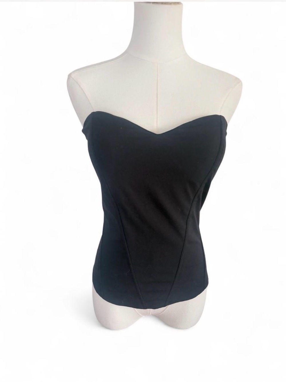 Strapless Black Bustier Top